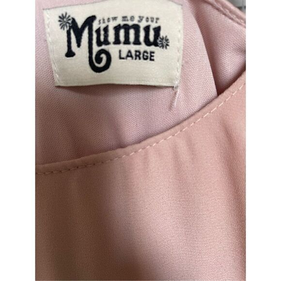 Show Me Your Mumu Caitlin Ruffle Maxi Dress/ Bridesmaid Blush Size L - Picture 7 of 9